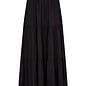 Black Woven Maxi Skirt Ruffles