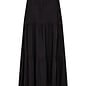 Black Woven Maxi Skirt Ruffles