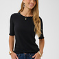 CRRibba s/s Blouse Pitch Black