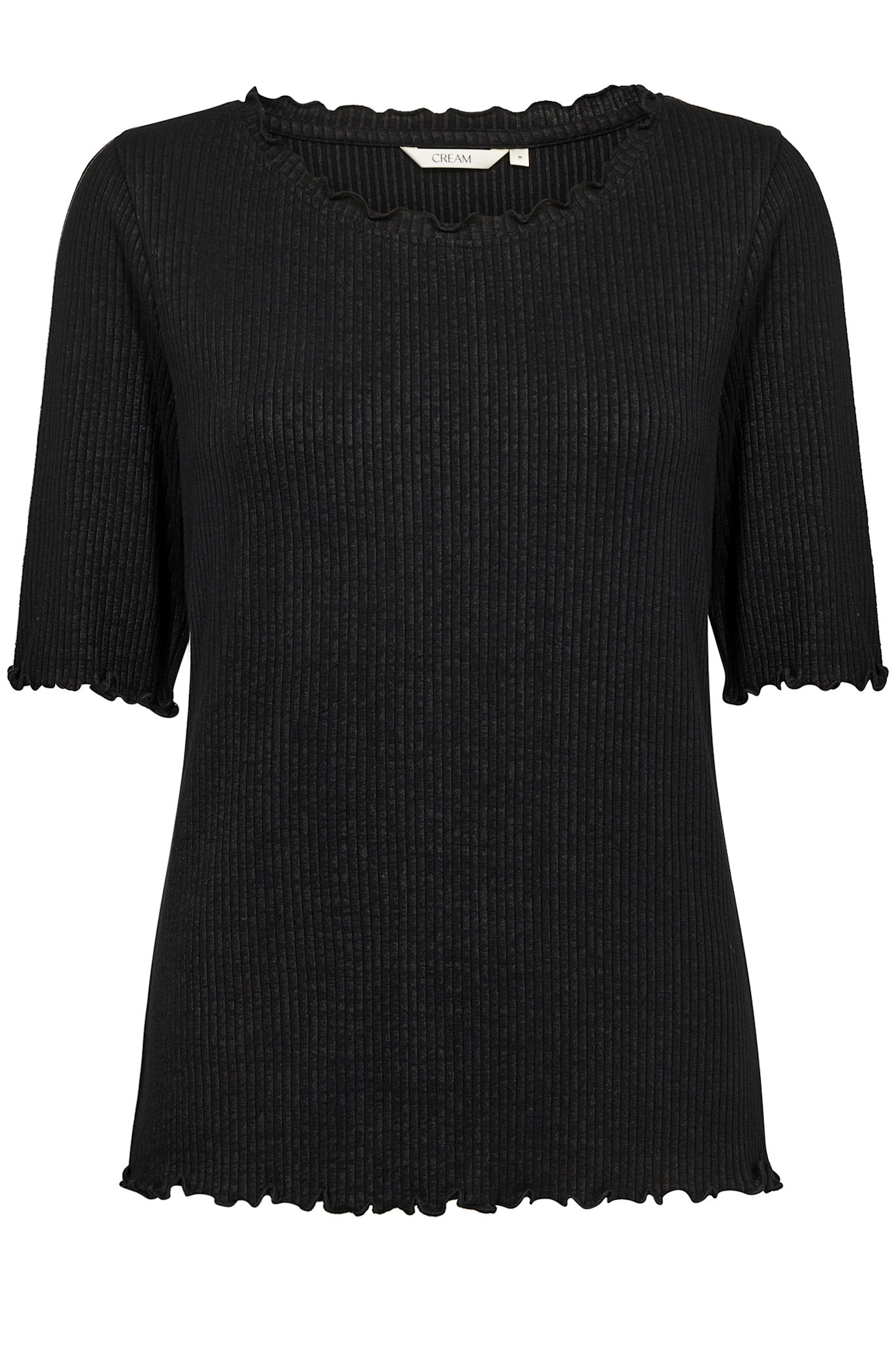 CRRibba s/s Blouse Pitch Black
