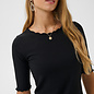 CRRibba s/s Blouse Pitch Black