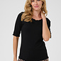 CRRibba s/s Blouse Pitch Black