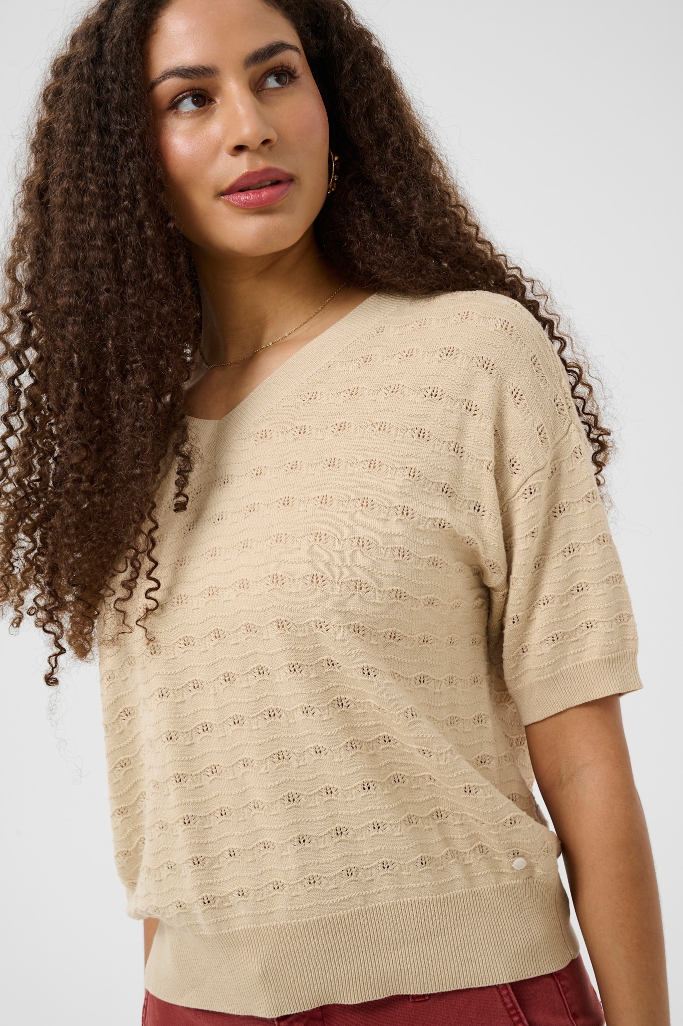 CRAnnali Short Knit Pullover Bleached Sand