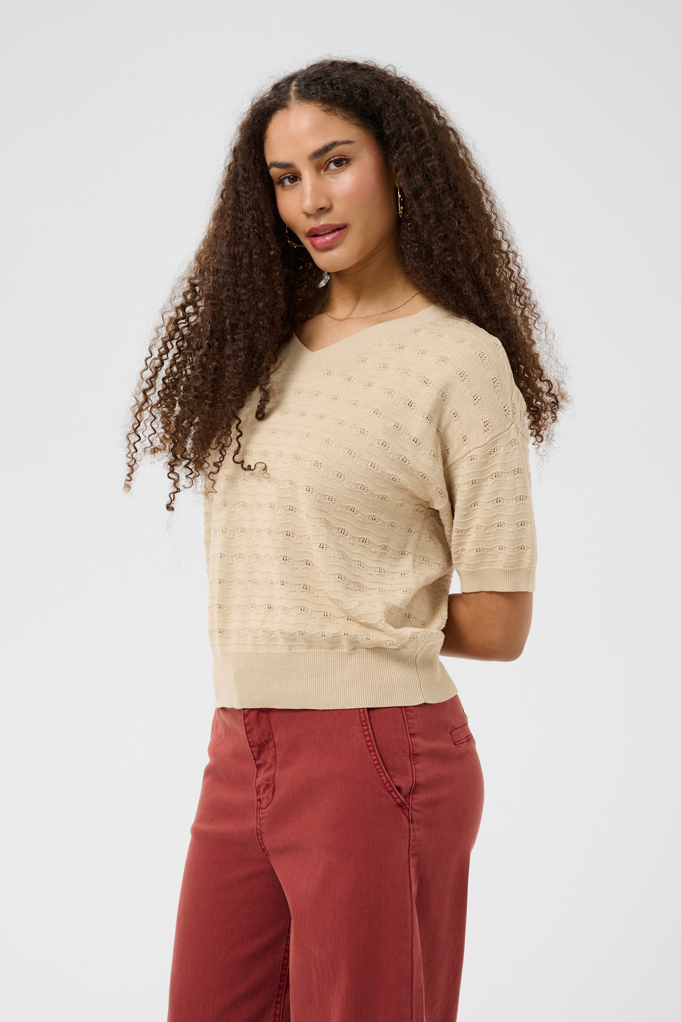 CRAnnali Short Knit Pullover Bleached Sand