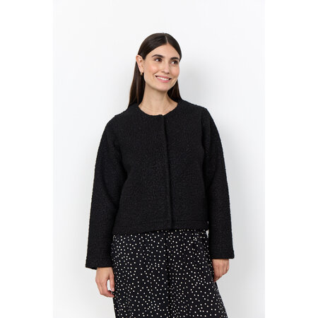 Knitted Jacket Black Fluffy