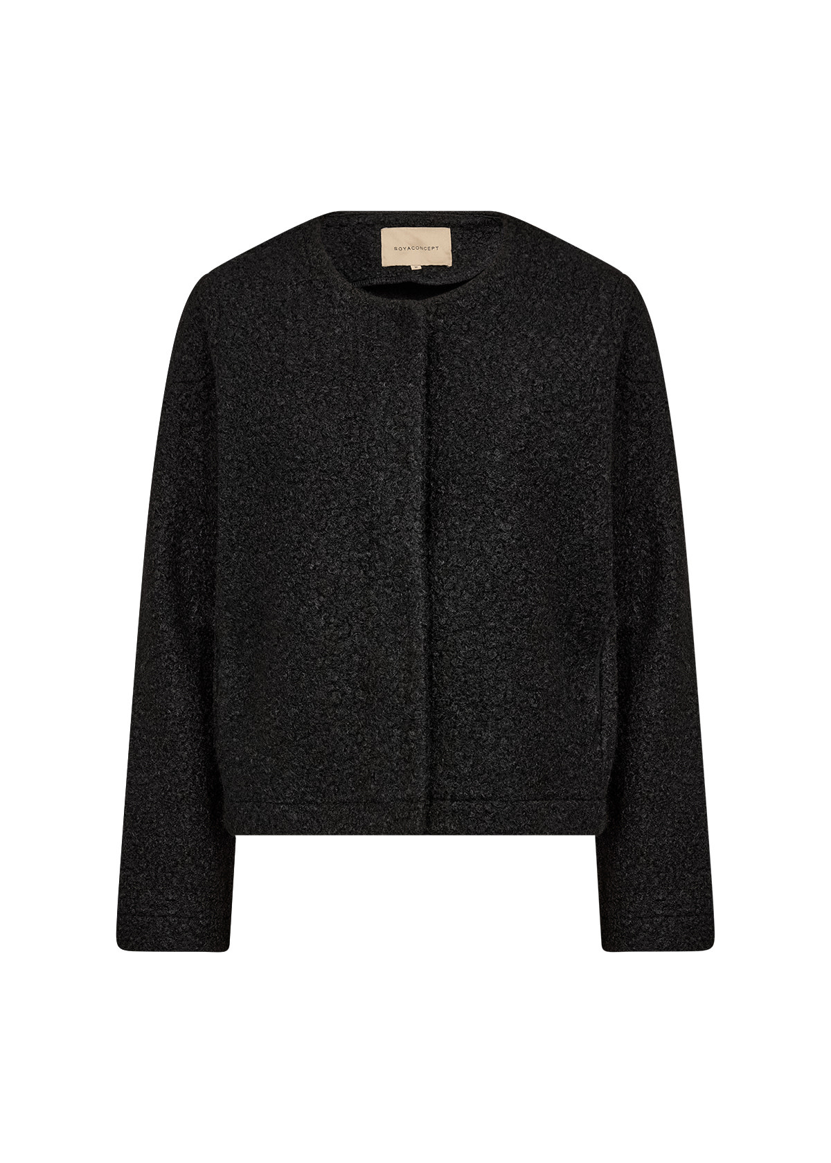 Knitted Jacket Black Fluffy