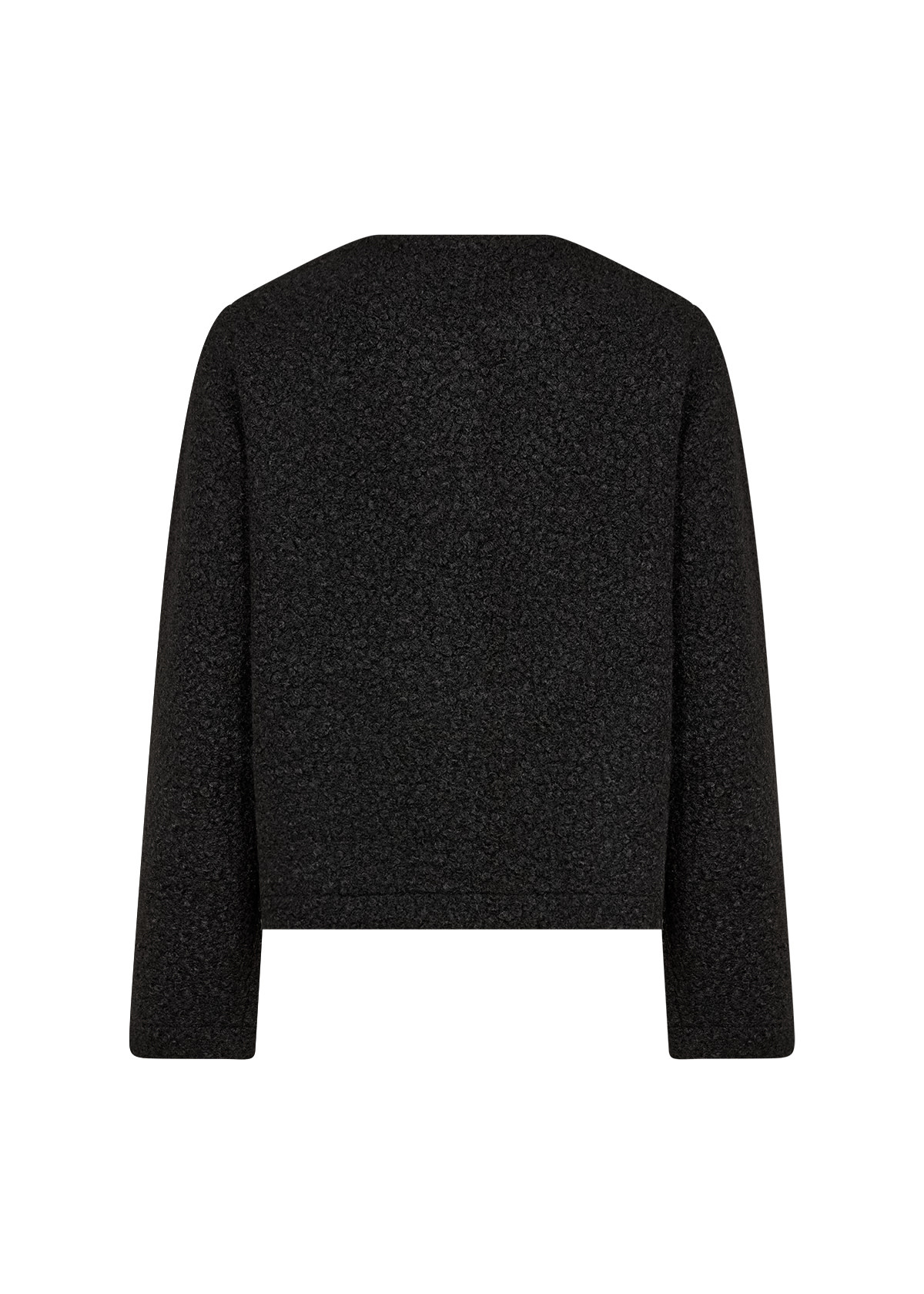 Knitted Jacket Black Fluffy