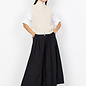 Cream Melange Knitted No Sleeve Cardigan