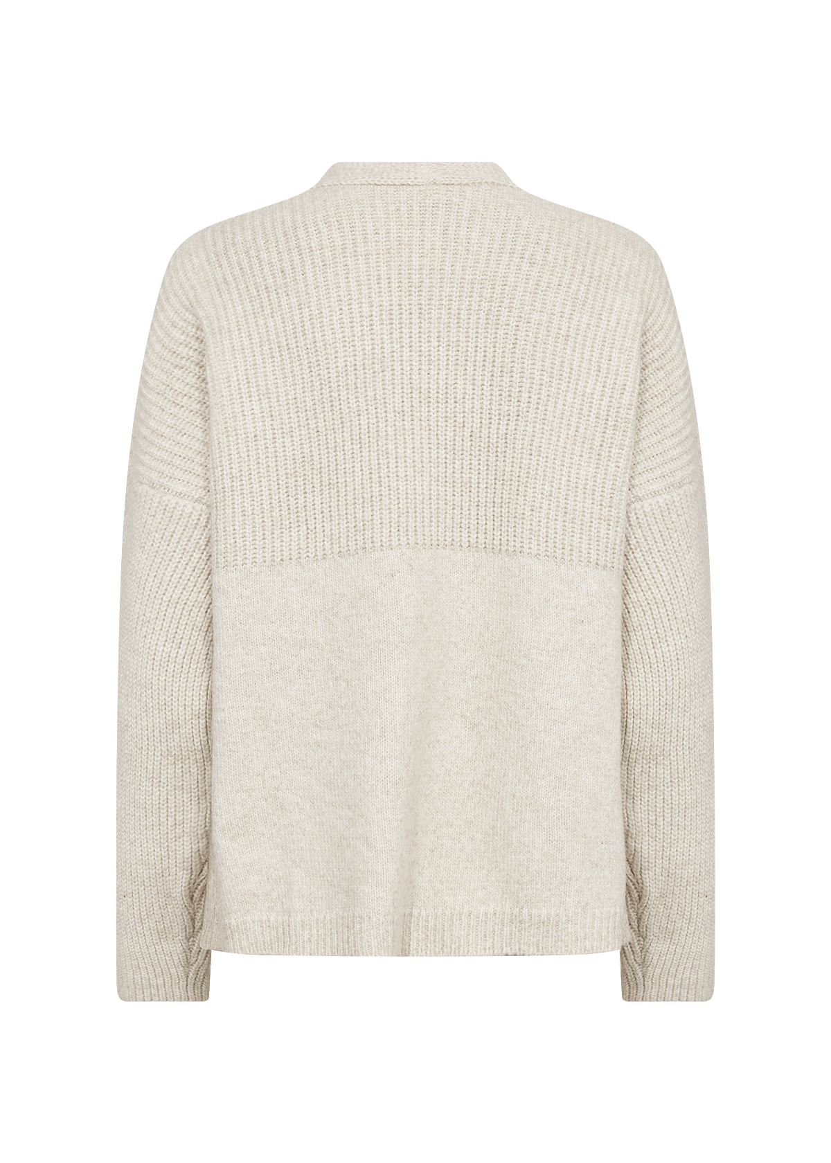 Cream Melange Knitted Sweater