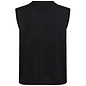 Knitted Sweater No Sleeve Ruffle Black