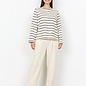Cream Combi Knitted Top Striped