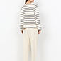 Cream Combi Knitted Top Striped