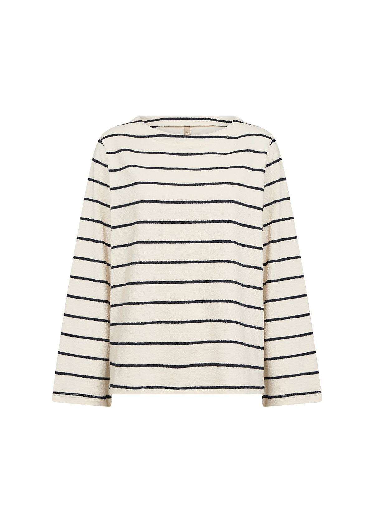 Cream Combi Knitted Top Striped