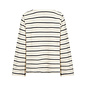Cream Combi Knitted Top Striped