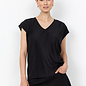 Black Striped Knitted Top V-Neck