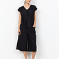 Black Striped Knitted Top V-Neck