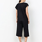 Black Striped Knitted Top V-Neck