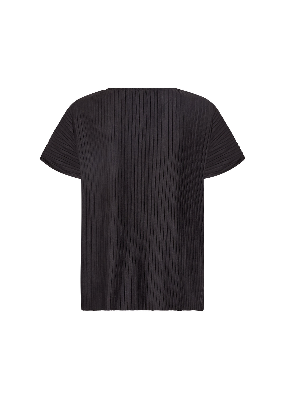 Black Striped Knitted Top V-Neck