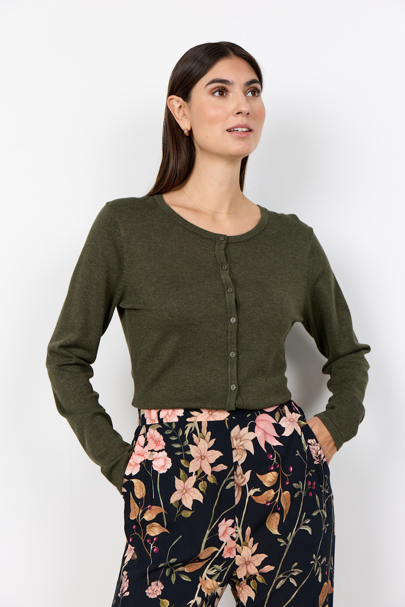 Knitted Sweater Grape Leaf Melange