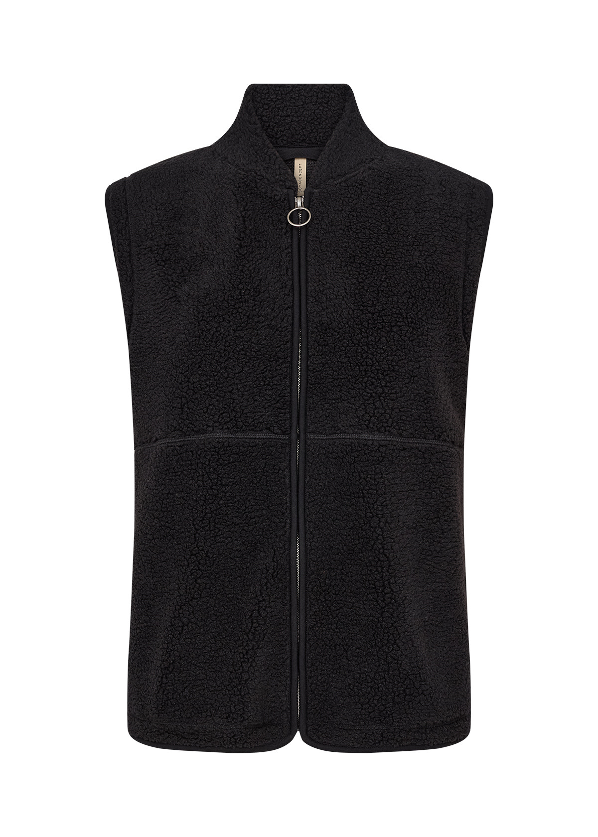 Black Knitted Vest Fluffy