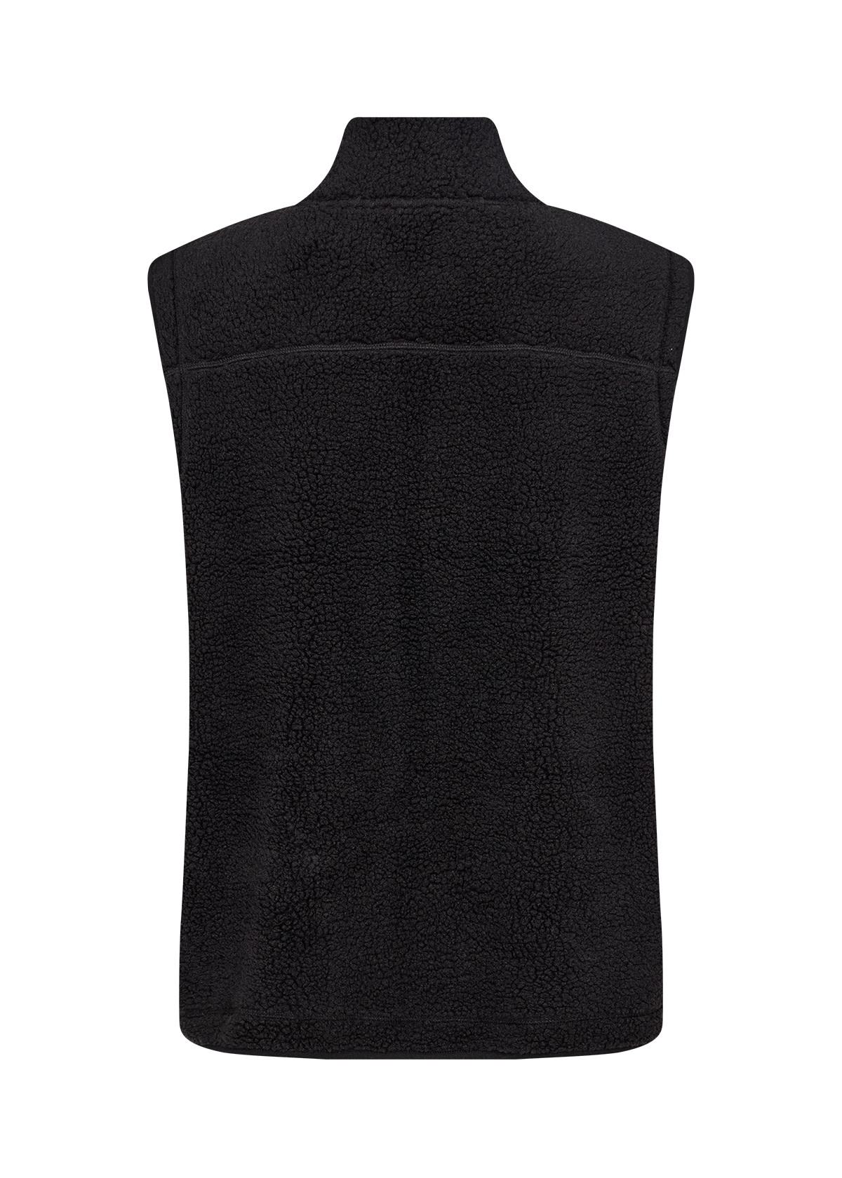 Black Knitted Vest Fluffy