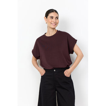 Knitted Tshirt Chocolate Plum