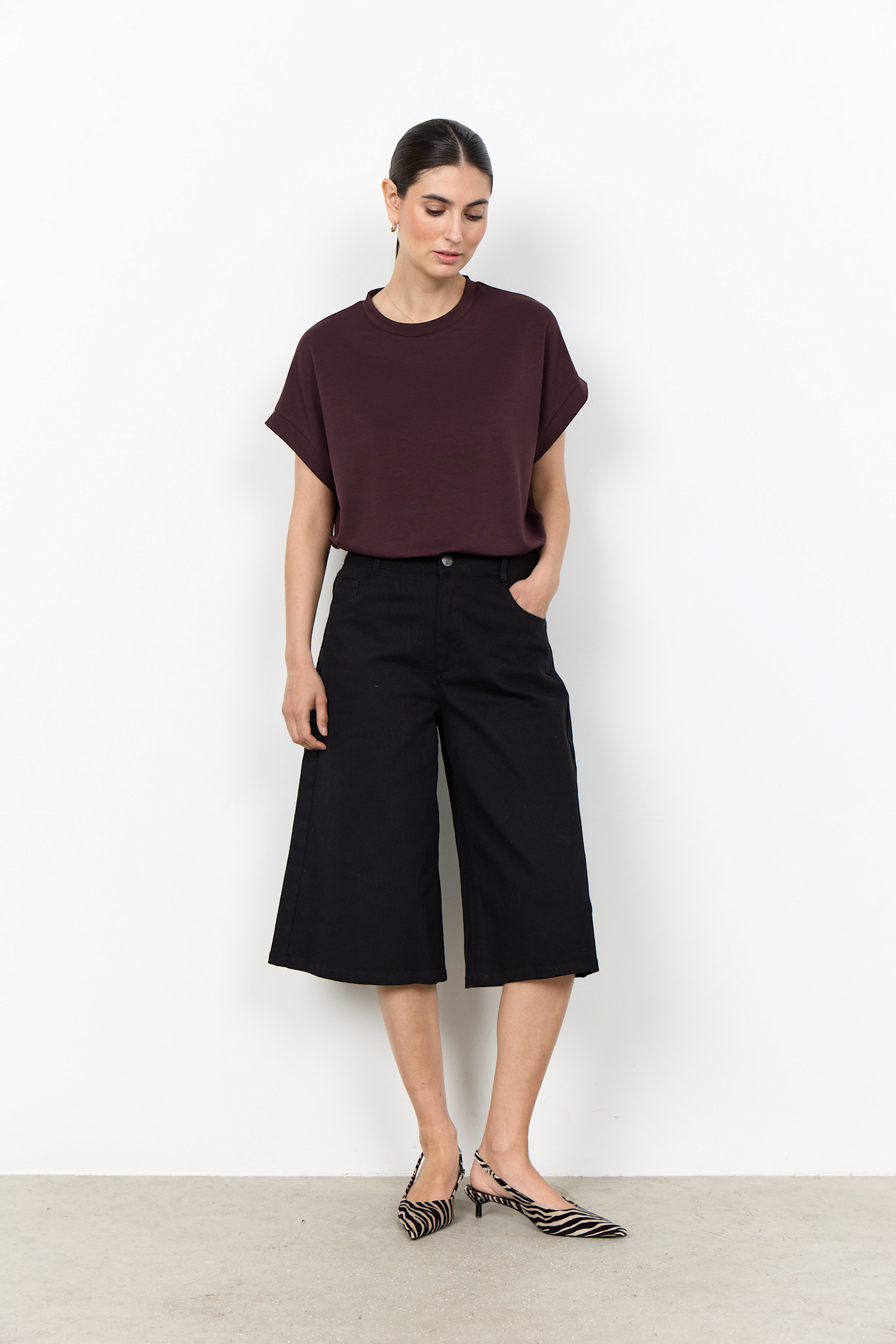 Knitted Tshirt Chocolate Plum