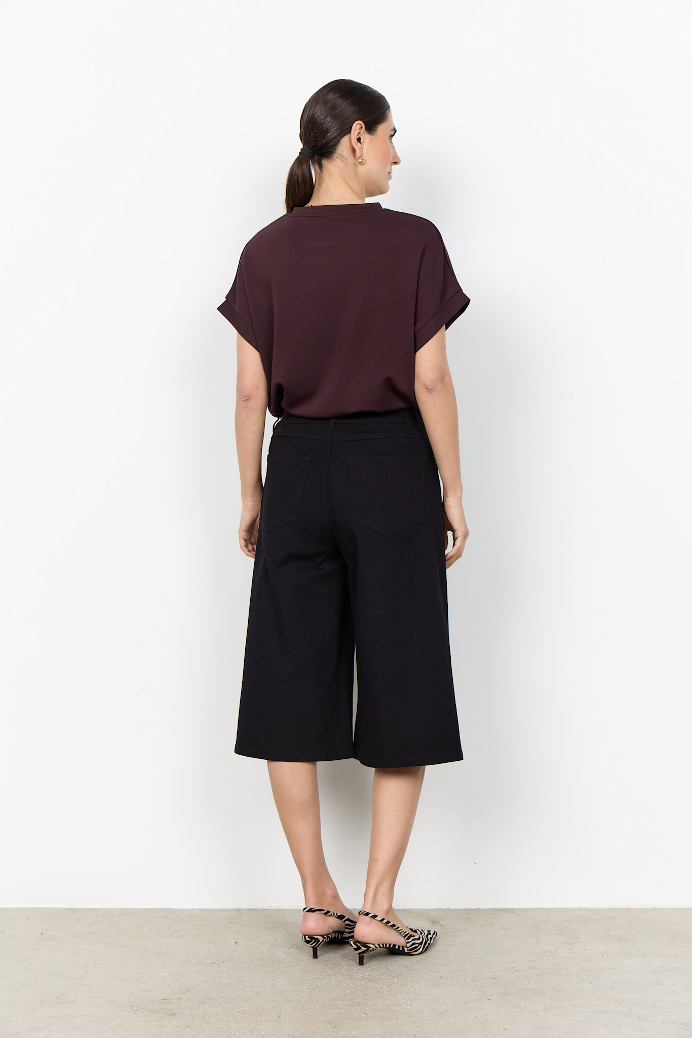 Knitted Tshirt Chocolate Plum