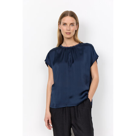 Navy Satin Tshirt