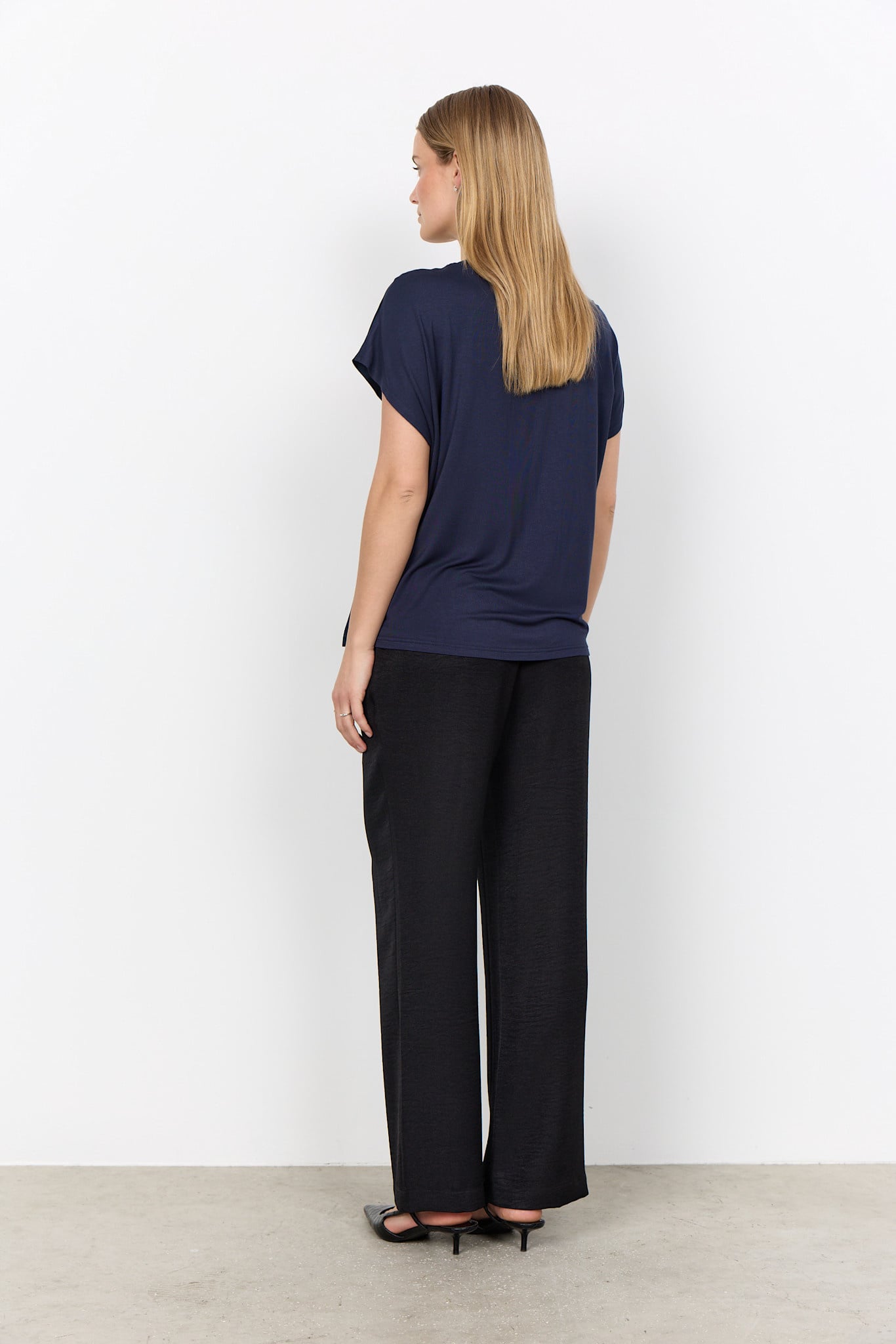 Navy Satin Tshirt