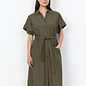 Woven Dress Short Sleeve Grape Leaf