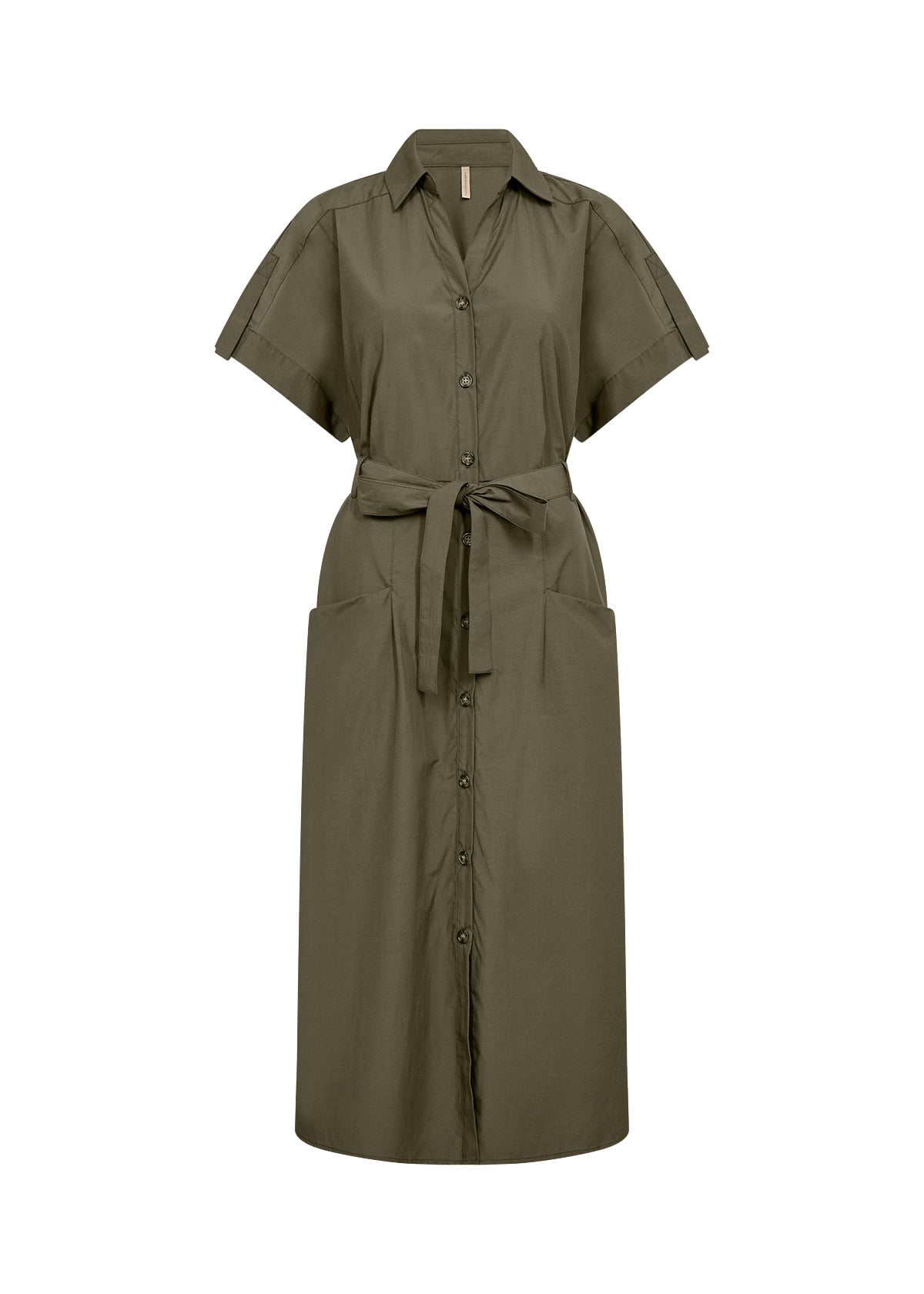 Woven Dress Short Sleeve Grape Leaf