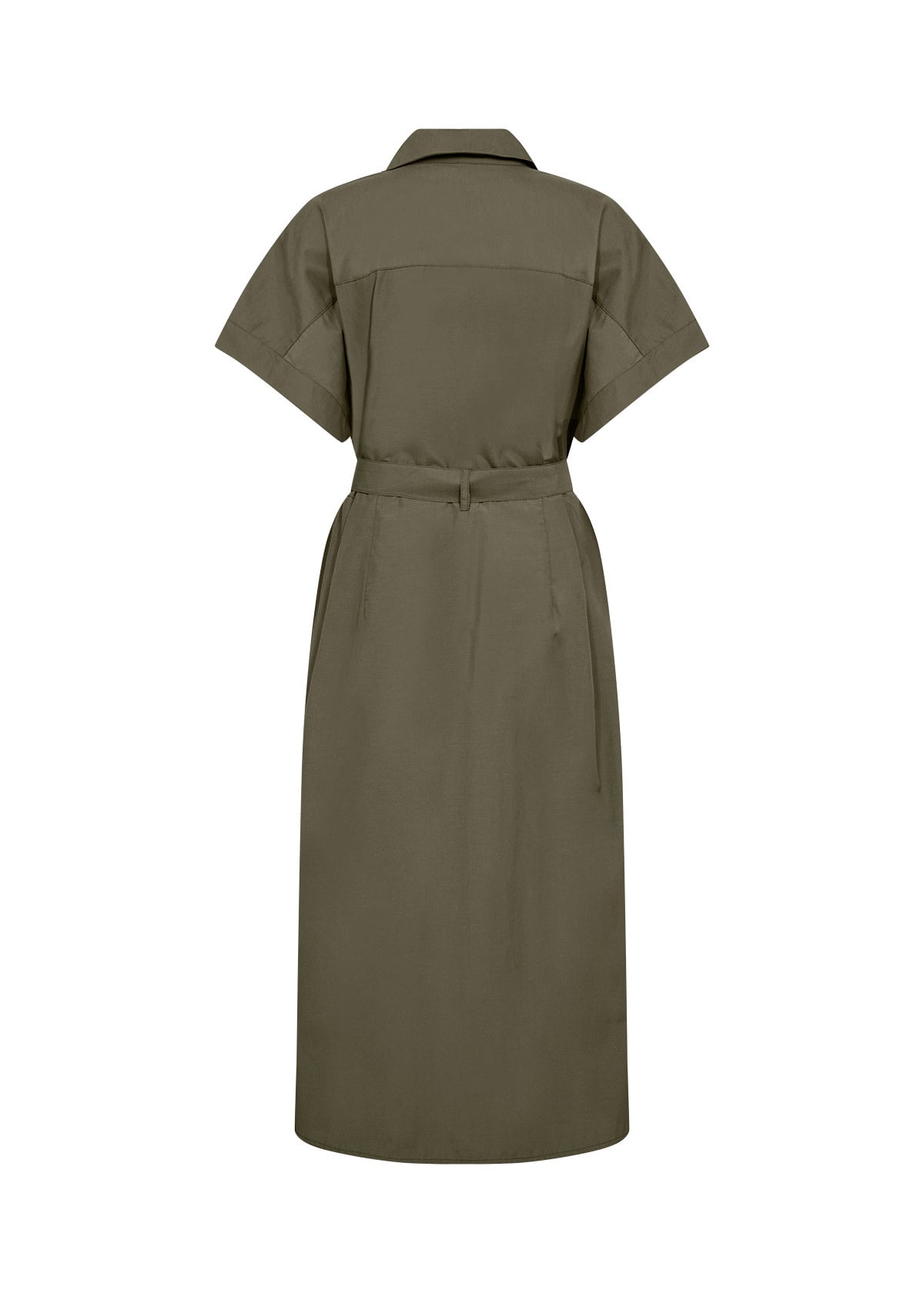 Woven Dress Short Sleeve Grape Leaf