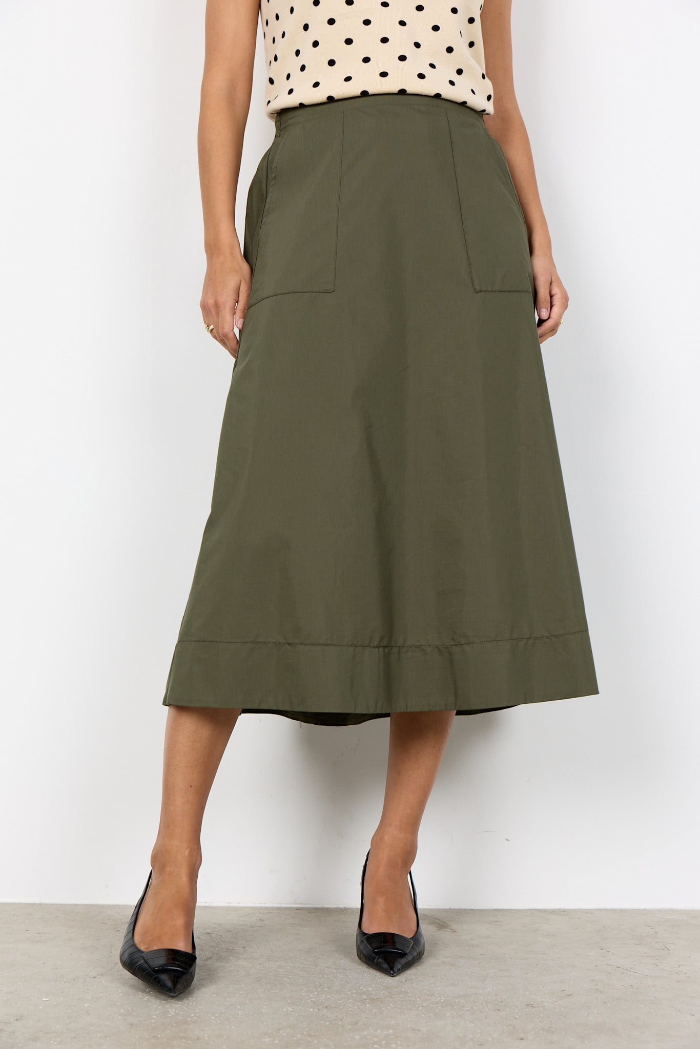 Woven Skirt Grape Leaf
