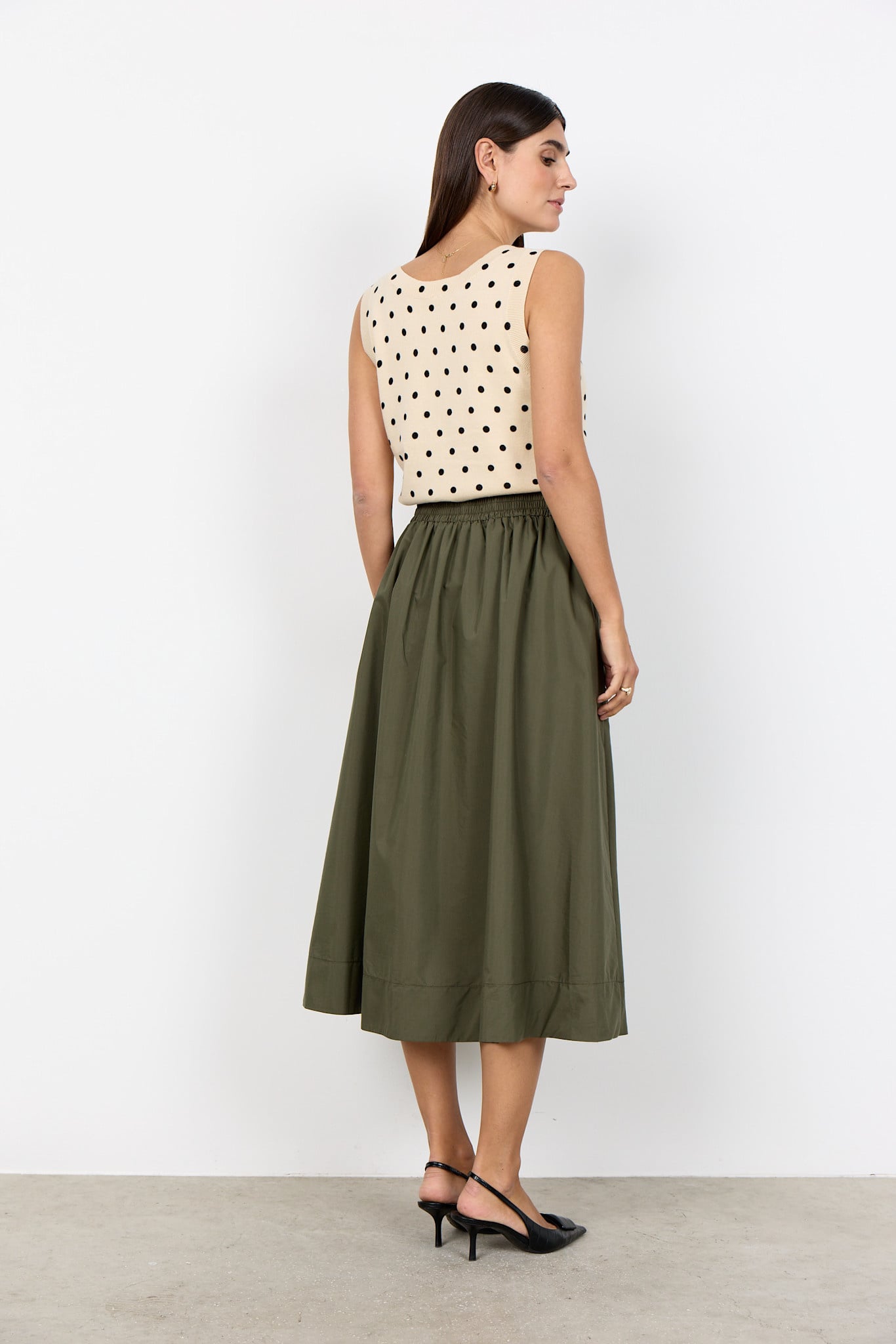 Woven Skirt Grape Leaf