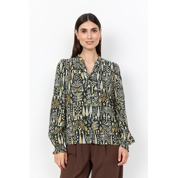 Woven Blouse Grape Leaf Combi