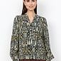 Woven Blouse Grape Leaf Combi