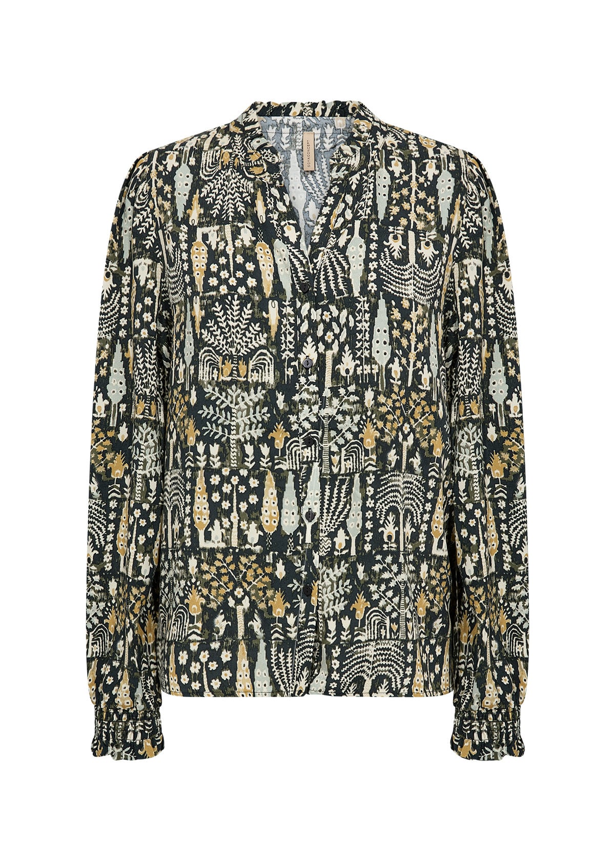 Woven Blouse Grape Leaf Combi