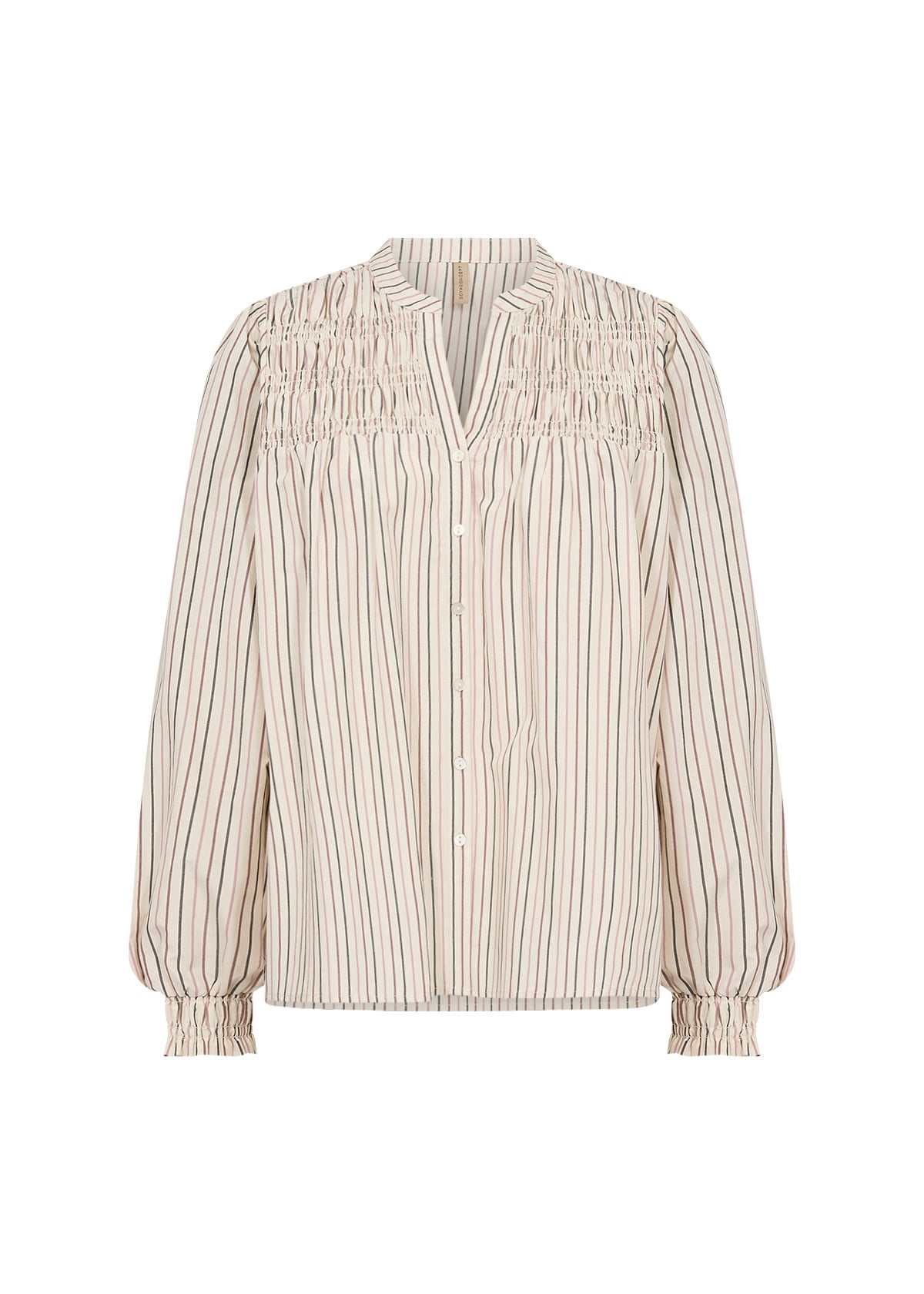 Woven Blouse Grape Leaf Combi Striped