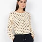 Cream Combi Pokadot Knitted Sweater