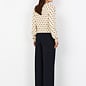 Cream Combi Pokadot Knitted Sweater