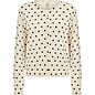 Cream Combi Pokadot Knitted Sweater