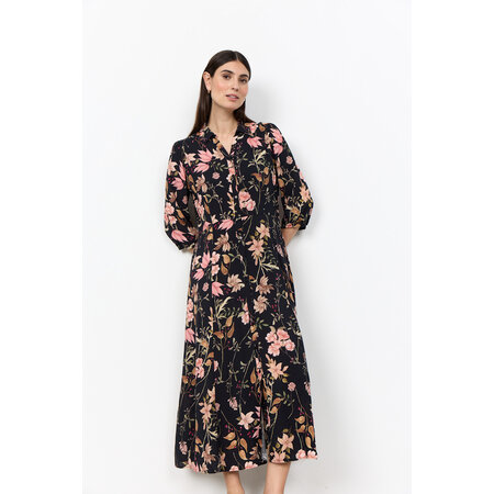 Black Floral Woven Dress