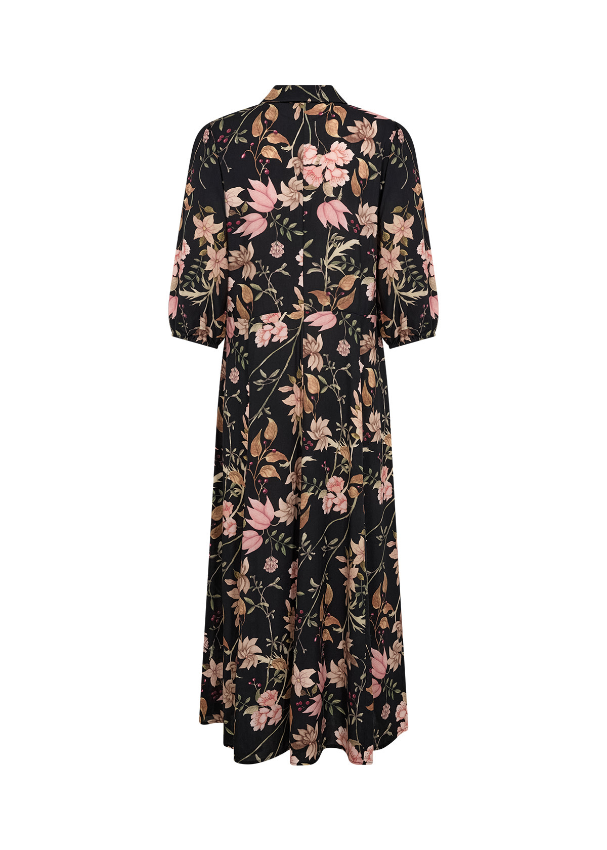 Black Floral Woven Dress