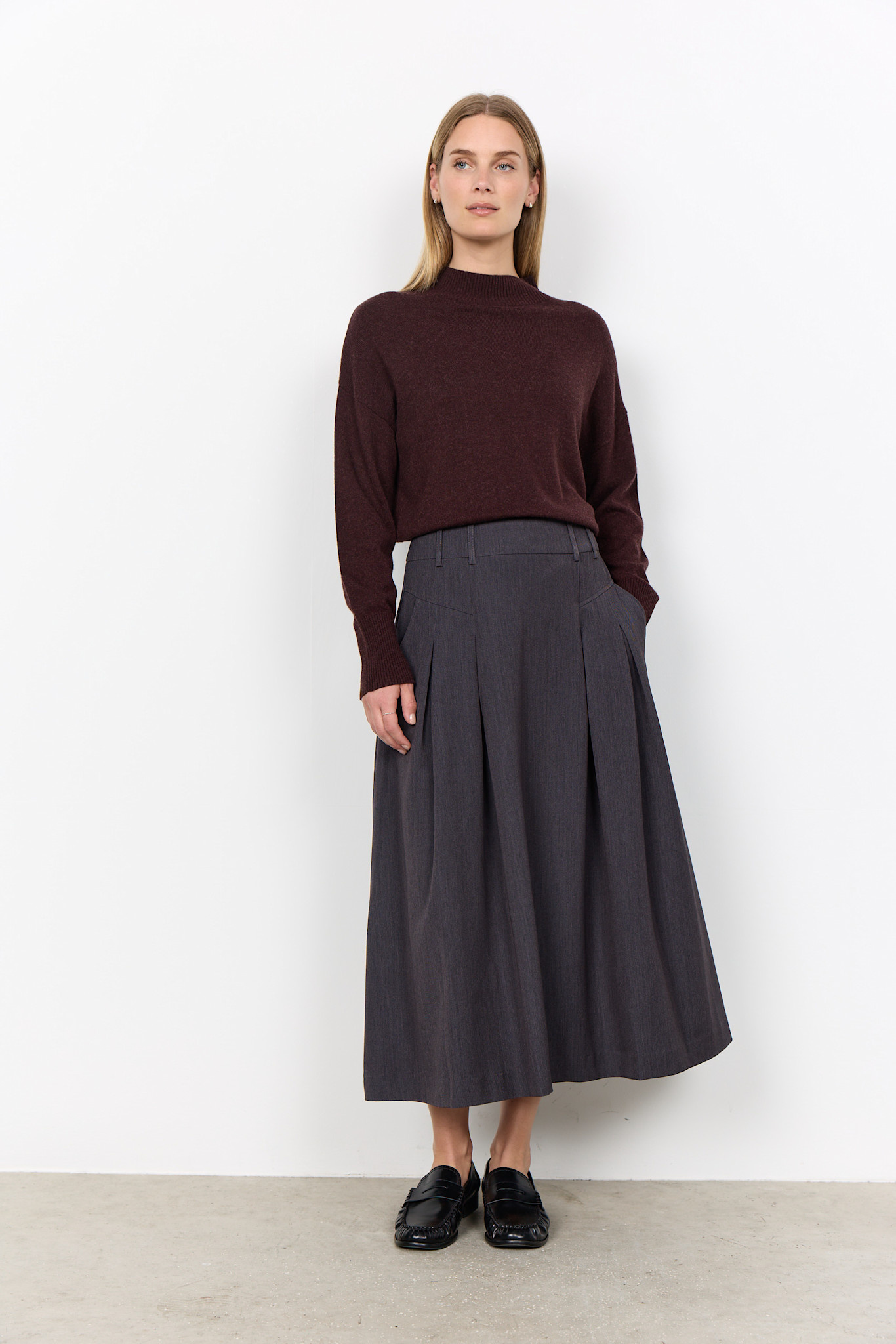 Chocolate Plum Melange Longsleeve Top