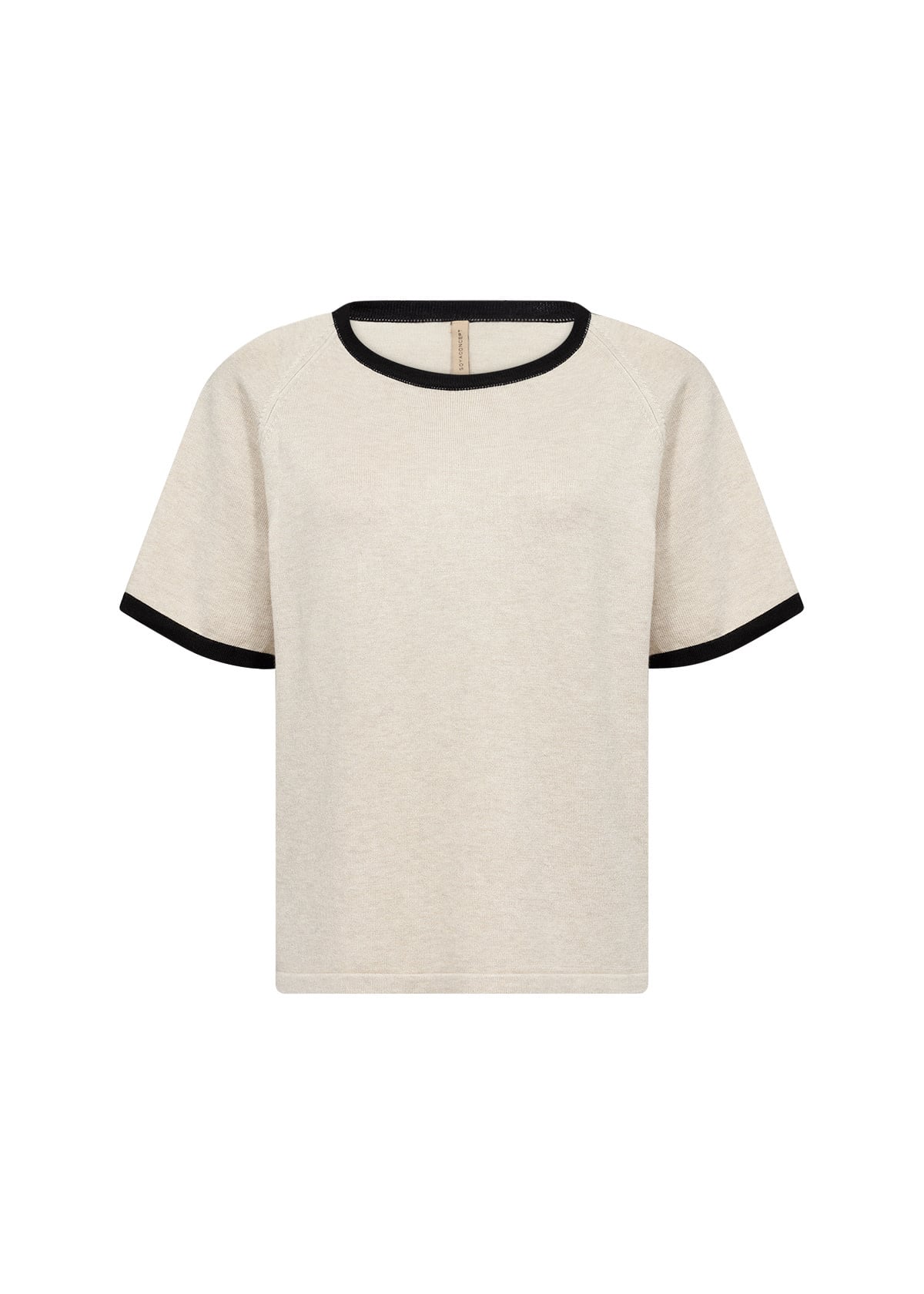 Sand Melange Tshirt Black Details