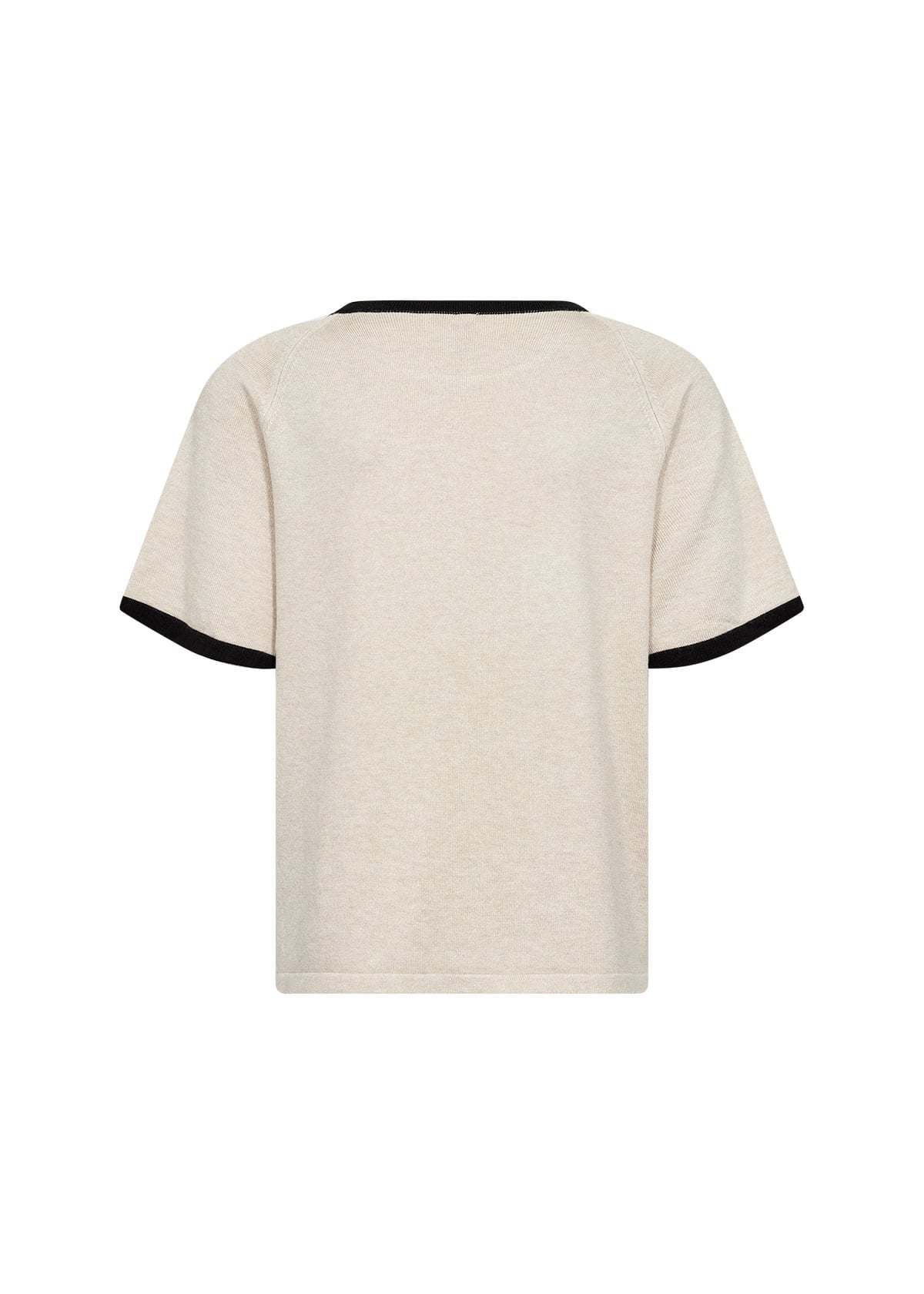 Sand Melange Tshirt Black Details