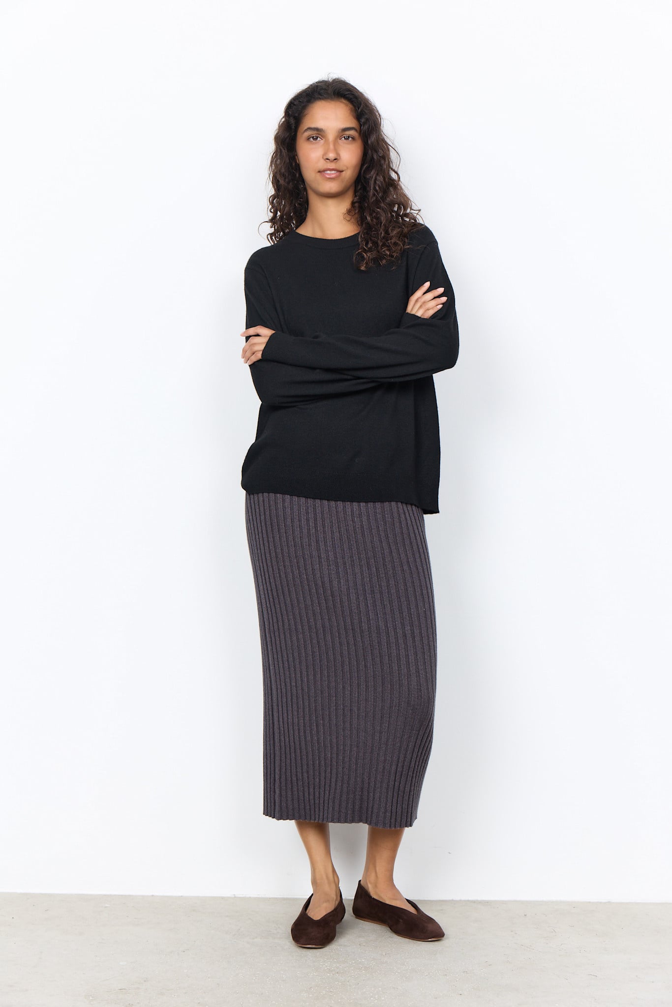 Black Long Sleeve Basic Sweater