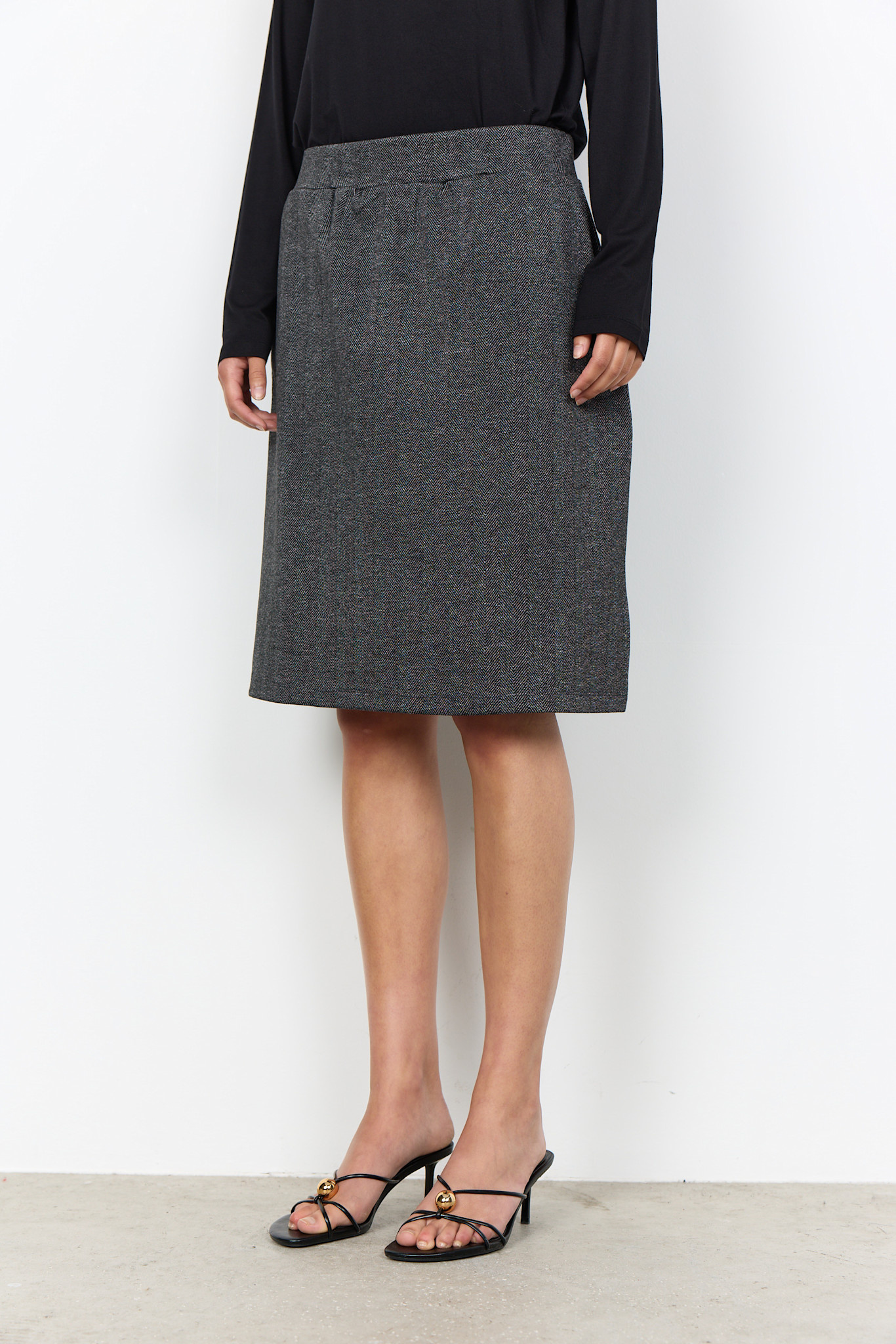 Black Combi Skirt with Pockets