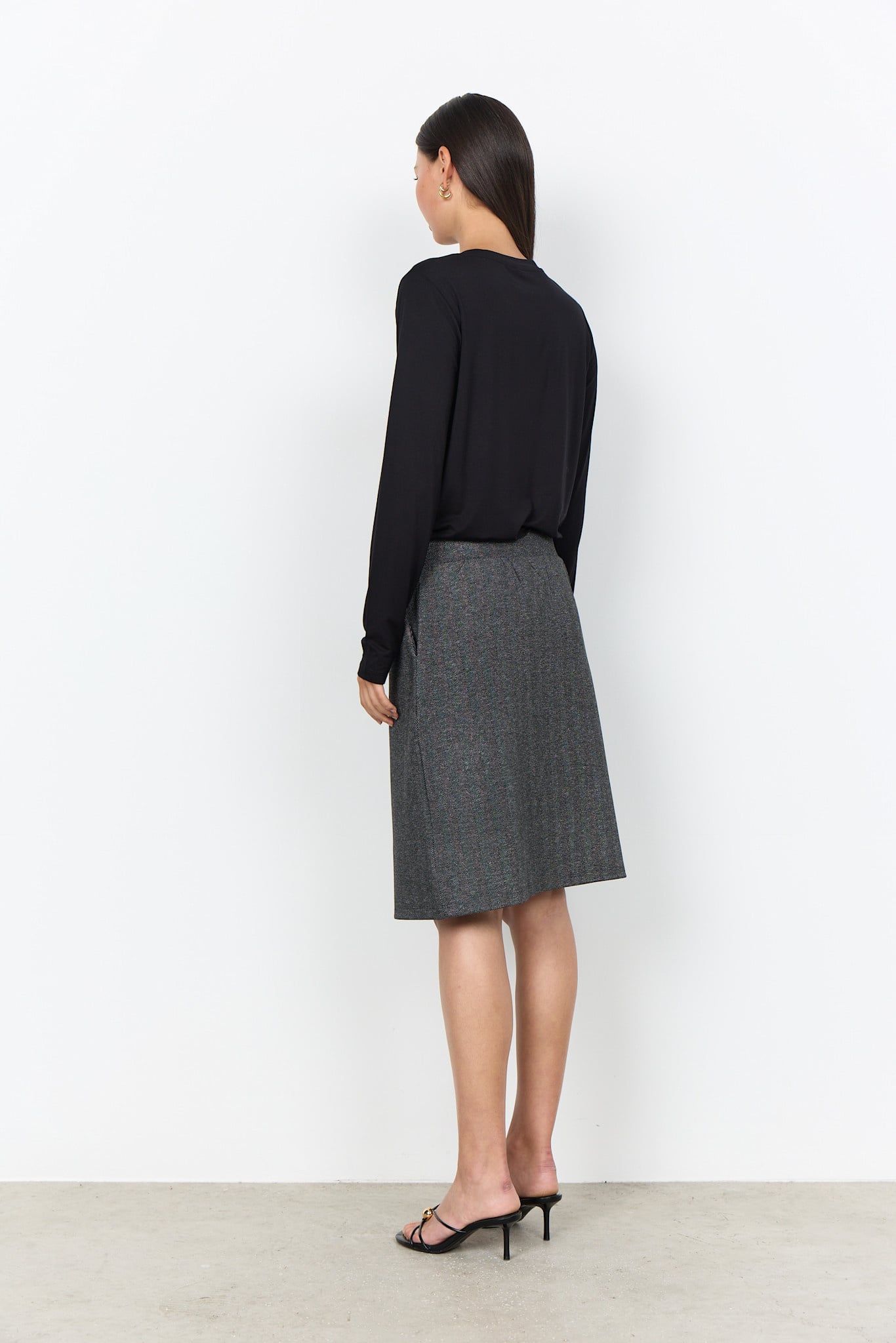 Black Combi Skirt with Pockets